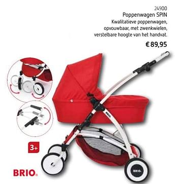 Promoties Poppenwagen spin - Brio - Geldig van 25/10/2017 tot 31/12/2017 bij De Speelvogel