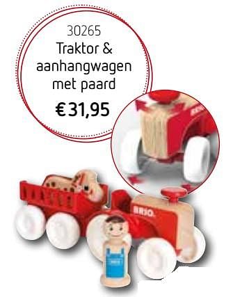 Promoties Traktor + aanhangwagen met paard - Brio - Geldig van 25/10/2017 tot 31/12/2017 bij De Speelvogel