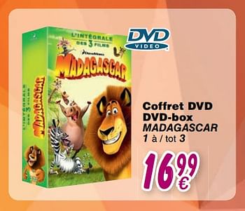 Promoties Coffret dvd dvd-box madagascar - Huismerk - Cora - Geldig van 24/10/2017 tot 06/12/2017 bij Cora