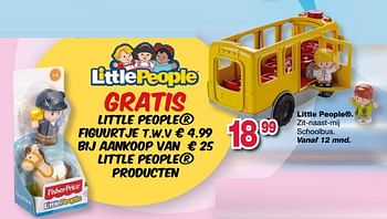 Promoties Zit-naast-mij schoolbus - Little People - Geldig van 10/10/2017 tot 06/12/2017 bij Deproost