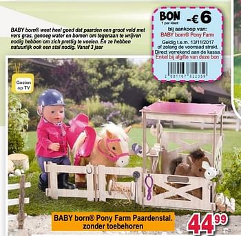 Baby Born born farm paardenstal. Promotie bij Multi-Land