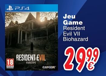 Promotions Jeu game resident evil vll biohazard - Capcom - Valide de 24/10/2017 à 06/12/2017 chez Cora