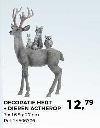 Promoties Decoratie hert + dieren actherop - Huismerk - Supra Bazar - Geldig van 07/11/2017 tot 05/12/2017 bij Supra Bazar