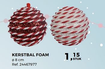 Promoties Kerstbal foam - Huismerk - Supra Bazar - Geldig van 07/11/2017 tot 05/12/2017 bij Supra Bazar