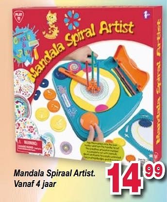 Promotions Mandala spiraal artist. - Produit maison - Deproost - Valide de 10/10/2017 à 06/12/2017 chez Deproost