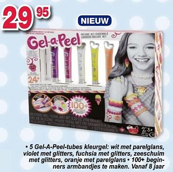 Promoties Gel-a-peel-tubes kleurgel - Gel-a-Peel - Geldig van 10/10/2017 tot 06/12/2017 bij Eurosport Belgium