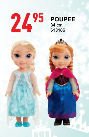 Promoties Poupee - Disney  Frozen - Geldig van 18/10/2017 tot 06/12/2017 bij Trafic