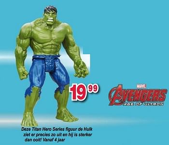 Promoties Deze titan hero series figuur de hulk - Avengers - Geldig van 10/10/2017 tot 06/12/2017 bij Multi-Land
