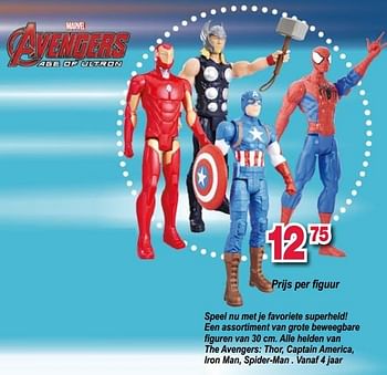 Promoties Speel nu met je favoriete superheld! een assortiment van grote beweegbare figuren - Avengers - Geldig van 10/10/2017 tot 06/12/2017 bij Multi-Land