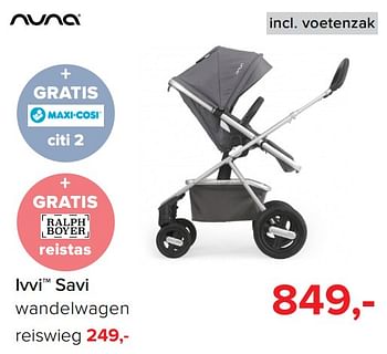 Promoties Ivvi savi wandelwagen - Nuna - Geldig van 30/10/2017 tot 09/12/2017 bij Baby-Dump