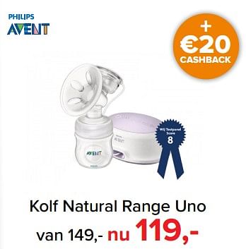 Promoties Kolf natural range uno - Philips - Geldig van 30/10/2017 tot 09/12/2017 bij Baby-Dump