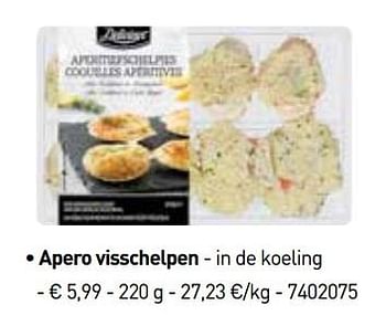 Promoties Apero visschelpen - Delicieux - Geldig van 06/11/2017 tot 31/12/2017 bij Lidl