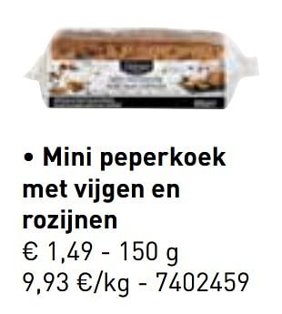 Promoties Mini peperkoek met vijgen en rozijnen - Delicieux - Geldig van 06/11/2017 tot 31/12/2017 bij Lidl