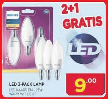 Promoties Led 3-pack lamp - Philips - Geldig van 05/11/2017 tot 30/11/2017 bij Bouwcenter Frans Vlaeminck