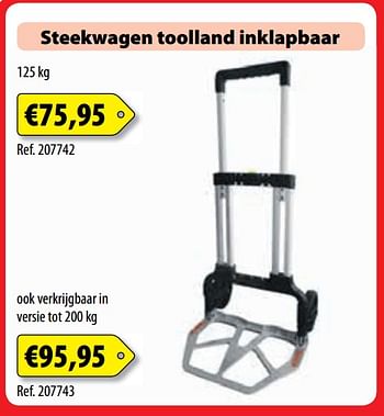 Promoties Steekwagen toolland inklapbaar - Toolland - Geldig van 05/11/2017 tot 30/11/2017 bij Bouwcenter Frans Vlaeminck