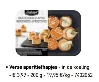 Promoties Verse aperitiefhapjes - Delicieux - Geldig van 06/11/2017 tot 31/12/2017 bij Lidl