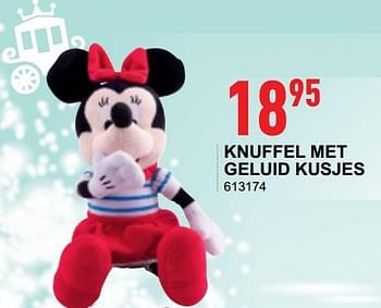 Promoties Knuffel met geluid kusjes - Minnie Mouse - Geldig van 18/10/2017 tot 06/12/2017 bij Trafic
