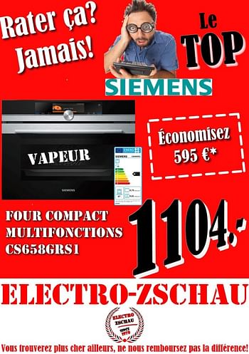 Promotions Siemens four compact multifonctions cs658grs1 - Siemens - Valide de 01/11/2017 à 29/11/2017 chez Electro Zschau