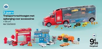 Promoties Transportvrachtwagen met opberging voor accessoires - Huismerk - Carrefour  - Geldig van 25/10/2017 tot 06/12/2017 bij Carrefour