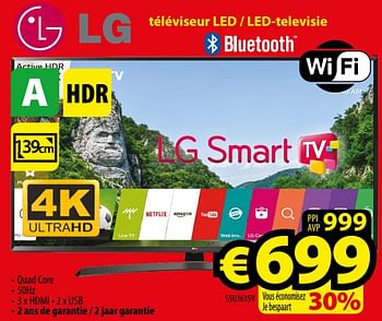 Promotions Lg téléviseur led - led-televisie 55uj635v - LG - Valide de 03/11/2017 à 30/11/2017 chez ElectroStock