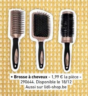Promotions Brosse á cheveux - Produit maison - Lidl - Valide de 06/11/2017 à 31/12/2017 chez Lidl