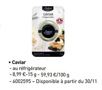 Promotions Caviar - Deluxe - Valide de 06/11/2017 à 31/12/2017 chez Lidl