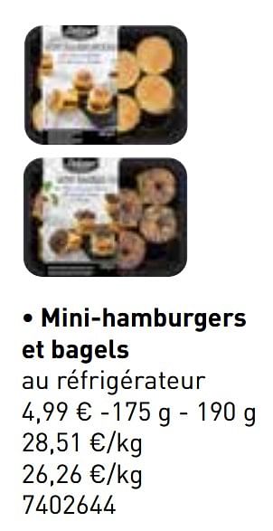 Promotions Mini hamburgers et bagels - Delicieux - Valide de 06/11/2017 à 31/12/2017 chez Lidl
