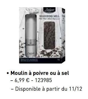 Promoties Moulin á poivre ou á sel - Delicieux - Geldig van 06/11/2017 tot 31/12/2017 bij Lidl