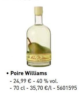 Promotions Poire williams - Poire Williams - Valide de 06/11/2017 à 31/12/2017 chez Lidl