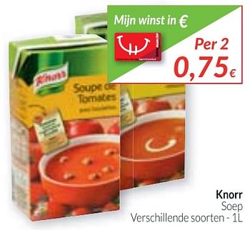 Promoties Knorr soep - Knorr - Geldig van 01/11/2017 tot 30/11/2017 bij Intermarche
