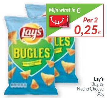 Promoties Lay`s bugles nacho cheese - Lay's - Geldig van 01/11/2017 tot 30/11/2017 bij Intermarche