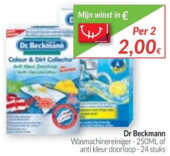 Promoties Dr beckmann wasmachinereiniger of anti kleur doorloop - Dr. Beckmann - Geldig van 01/11/2017 tot 30/11/2017 bij Intermarche