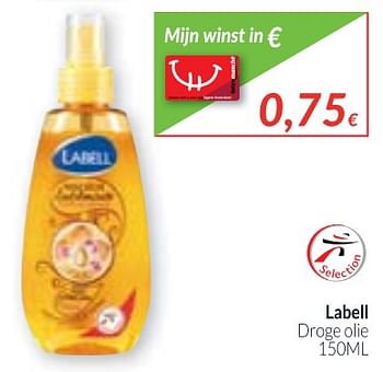 Promoties Labell droge olie - Labell - Geldig van 01/11/2017 tot 30/11/2017 bij Intermarche