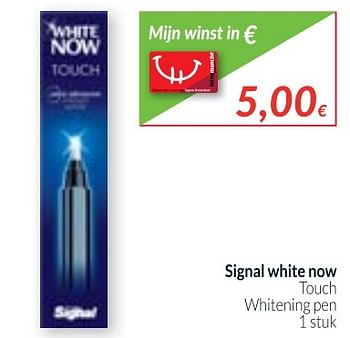 Promotions Signal white now touch whitening pen - Signal - Valide de 01/11/2017 à 30/11/2017 chez Intermarche