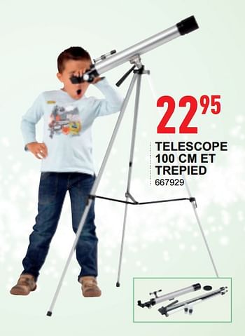 Promoties Telescope 100 cm et trepied - Huismerk - Trafic  - Geldig van 18/10/2017 tot 06/12/2017 bij Trafic