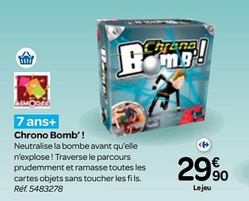 Promoties Chrono bomb` ! - Asmodee - Geldig van 25/10/2017 tot 06/12/2017 bij Carrefour