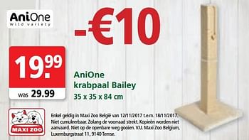 Promoties Anione krabpaal bailey - Anione - Geldig van 12/11/2017 tot 18/11/2017 bij Maxi Zoo