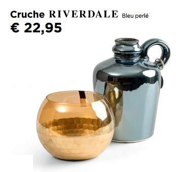 Promotions Cruche riverdale bleu perlé - Riverdale - Valide de 31/10/2017 à 22/11/2017 chez Molecule