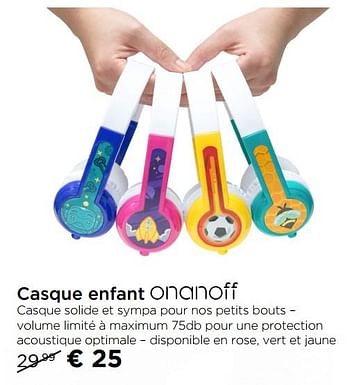 Promoties Casque enfant onanoff - Onanoff - Geldig van 31/10/2017 tot 22/11/2017 bij Molecule