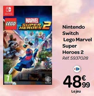 Promotions Nintendo switch lego marvel super heroes 2 - Warner Brothers Interactive Entertainment - Valide de 25/10/2017 à 06/12/2017 chez Carrefour