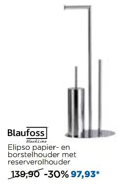 Promoties Blaufoss elipso papier en borstelhouder met reserverolhouder - Blaufoss - Geldig van 30/10/2017 tot 02/12/2017 bij X2O
