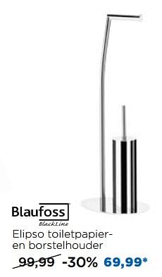 Promoties Blaufoss elipso toiletpapier en borstelhouder - Blaufoss - Geldig van 30/10/2017 tot 02/12/2017 bij X2O