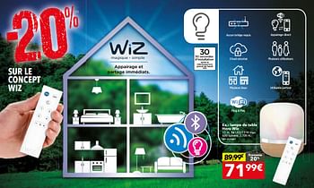 Promotions Lampe de table hero wiz - WIZ - Valide de 14/11/2017 à 04/12/2017 chez BricoPlanit