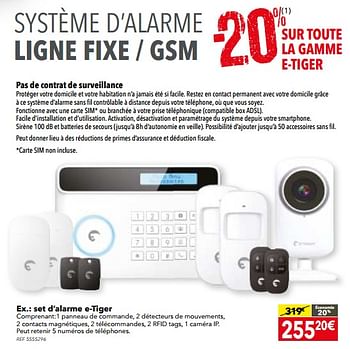 Promotions Set d`alarme e-tiger - eTiger - Valide de 14/11/2017 à 04/12/2017 chez BricoPlanit