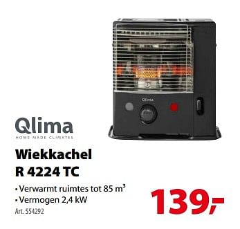 Promoties Wiekkachel r 4224 tc - Qlima  - Geldig van 03/11/2017 tot 31/01/2018 bij Gamma