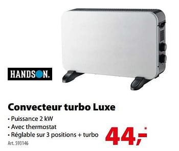 Promotions Convecteur turbo luxe - Handson - Valide de 03/11/2017 à 31/01/2018 chez Gamma