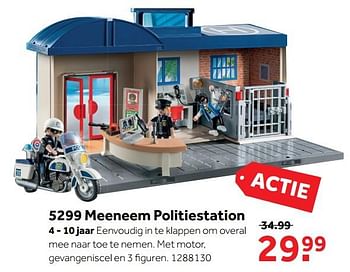 Promoties 5299 meeneem politiestation - Playmobil - Geldig van 30/10/2017 tot 10/12/2017 bij Bart Smit