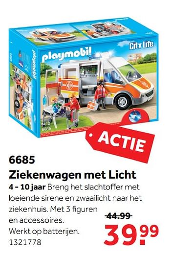 Promoties 6685 ziekenwagen met licht - Playmobil - Geldig van 30/10/2017 tot 10/12/2017 bij Bart Smit