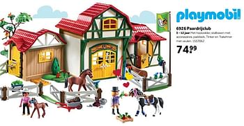 Promoties 6926 paardrijclub - Playmobil - Geldig van 30/10/2017 tot 10/12/2017 bij Bart Smit