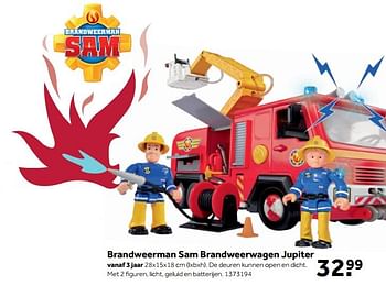 Brandweerman Sam Brandweerman brandweerwagen jupiter Promotie bij Bart Smit
